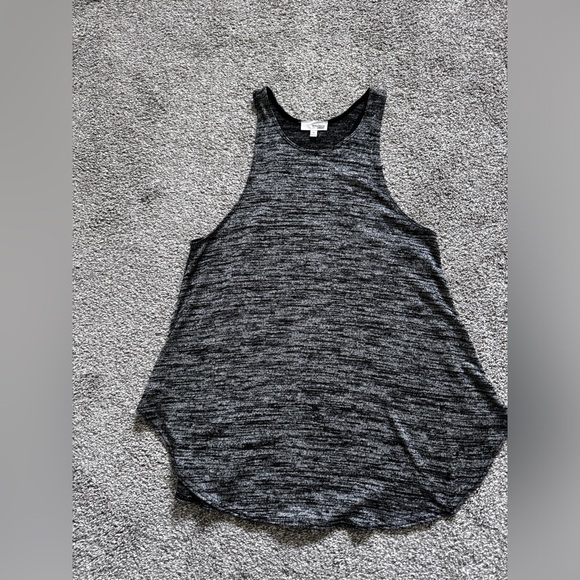 ARITZIA WILFRED FREE Burnette Tank Swing Top Racerback Black & Gray Marled Med - Picture 12 of 15